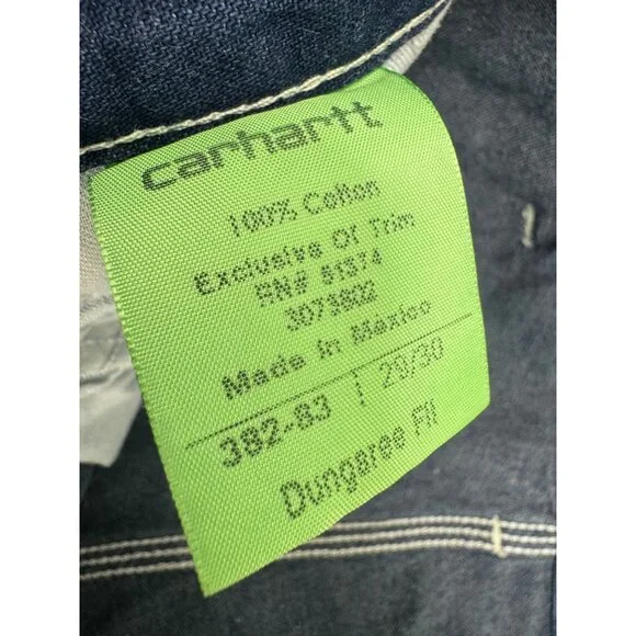 Carhartt Men Dungaree Fit Work Uniform Denim Jeans 29X30 - Picture 7 of 7